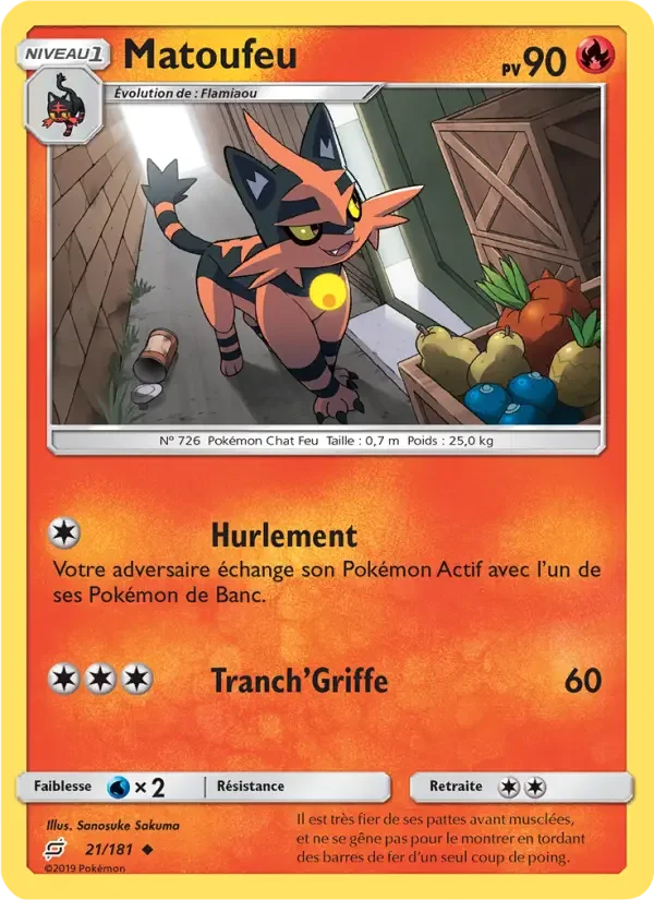 Carte Pokémon Matoufeu — Duo de Choc