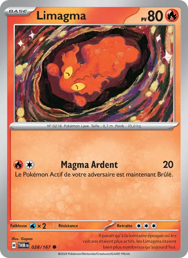 Carte Pokémon Limagma — Mascarade Crépusculaire