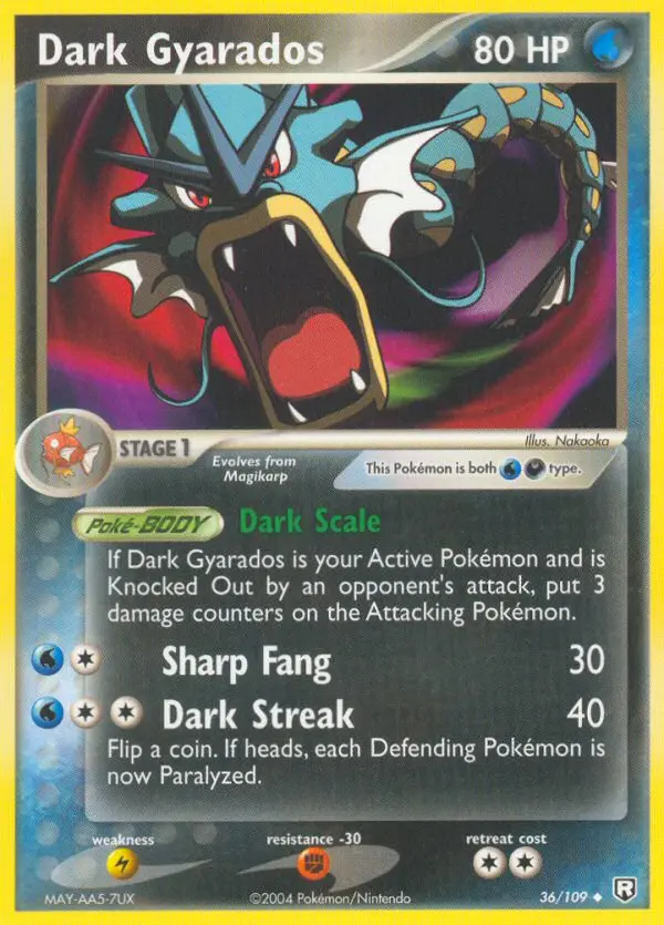 Carte Pokémon Dark Léviator — EX Team Rocket Returns