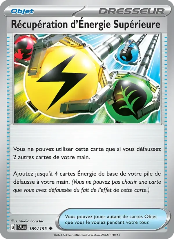Carte Récupération d'Énergie Supérieure