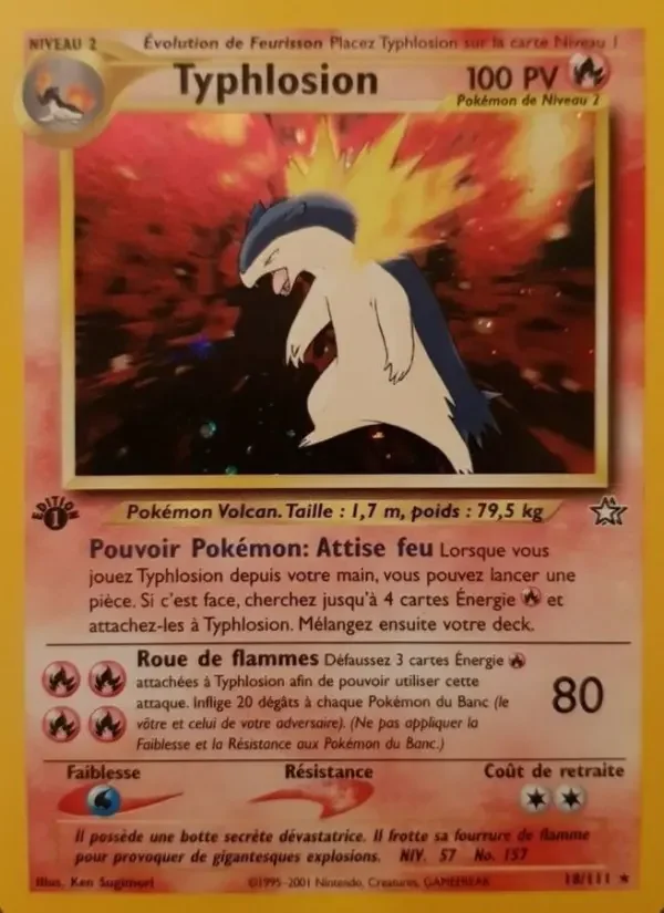 Carte Pokémon Typhlosion — Neo Genesis