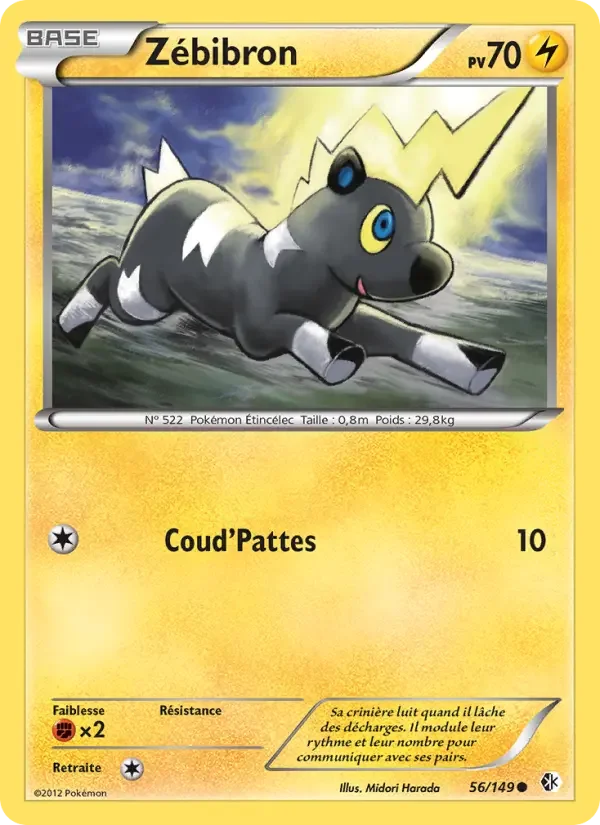 Carte Pokémon Zébibron — Frontières Franchies