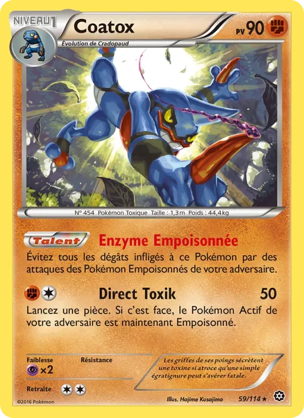 Carte Pokémon Coatox — Offensive Vapeur