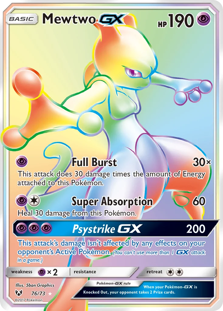 Carte Mewtwo GX