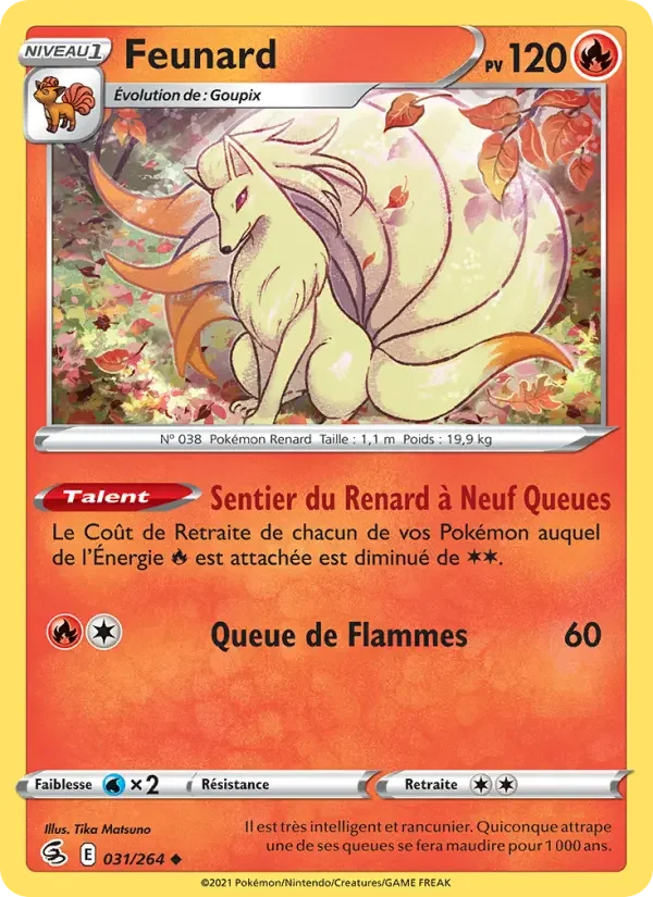 Carte Pokémon Feunard — Poing de Fusion