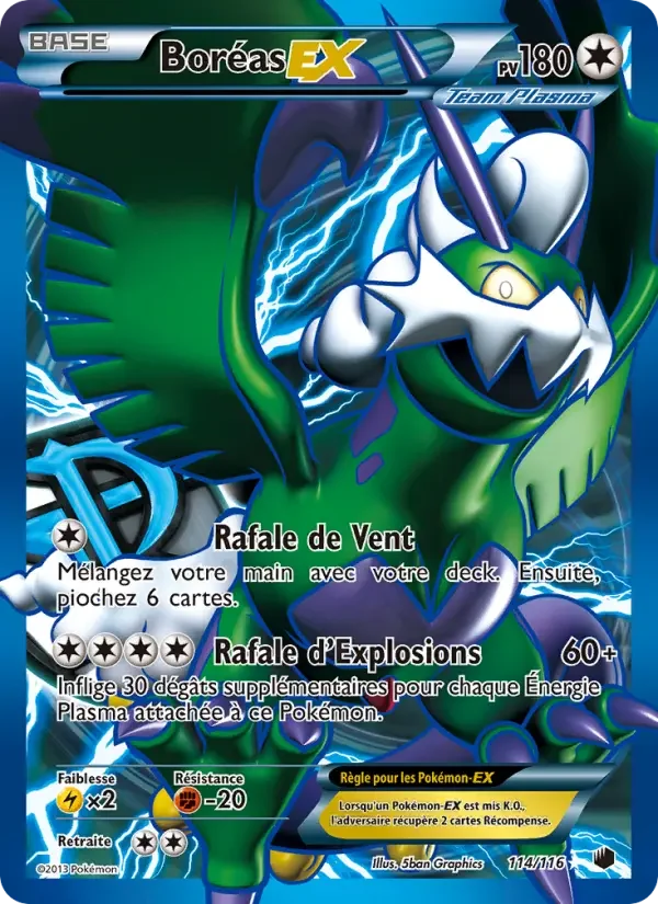 Carte Pokémon Boréas-EX — Glaciation Plasma
