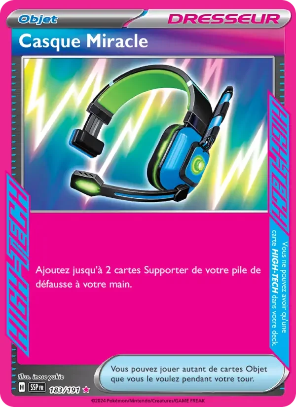 Carte Pokémon Casque Miracle — Étincelles Déferlantes