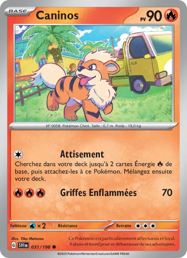Carte Pokémon Caninos — Écarlate et Violet