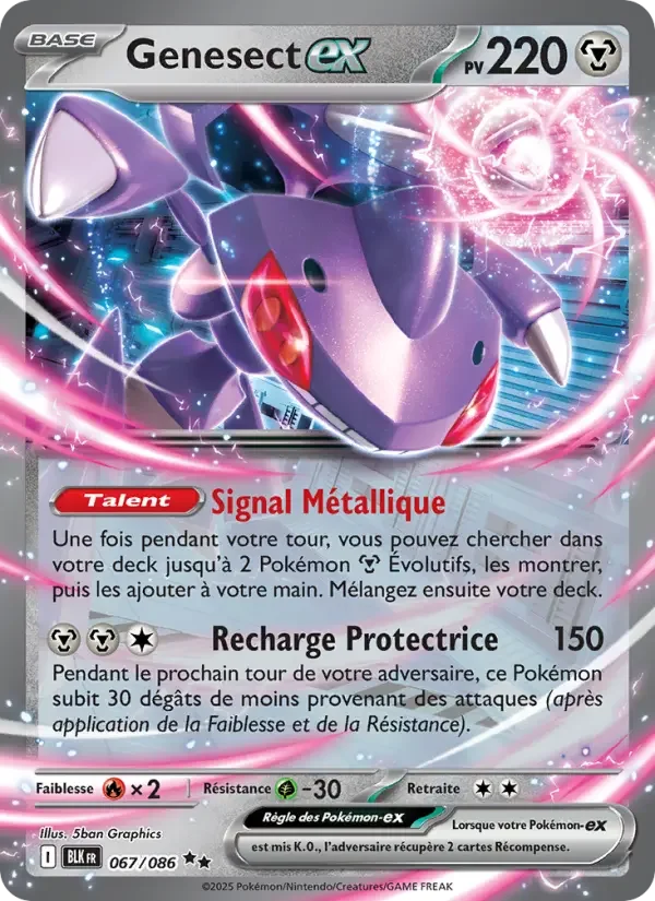Carte Pokémon Genesect-ex — Foudre Noire