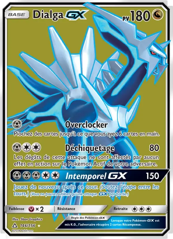 Carte Pokémon Dialga GX — Ultra-Prisme