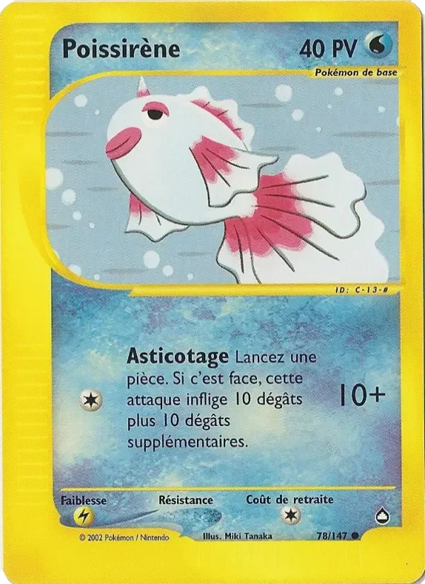 Carte Pokémon Poissirène — Aquapolis