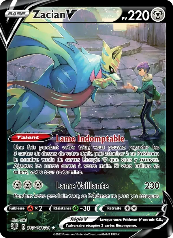 Carte Pokémon Zacian V — Astres Radieux