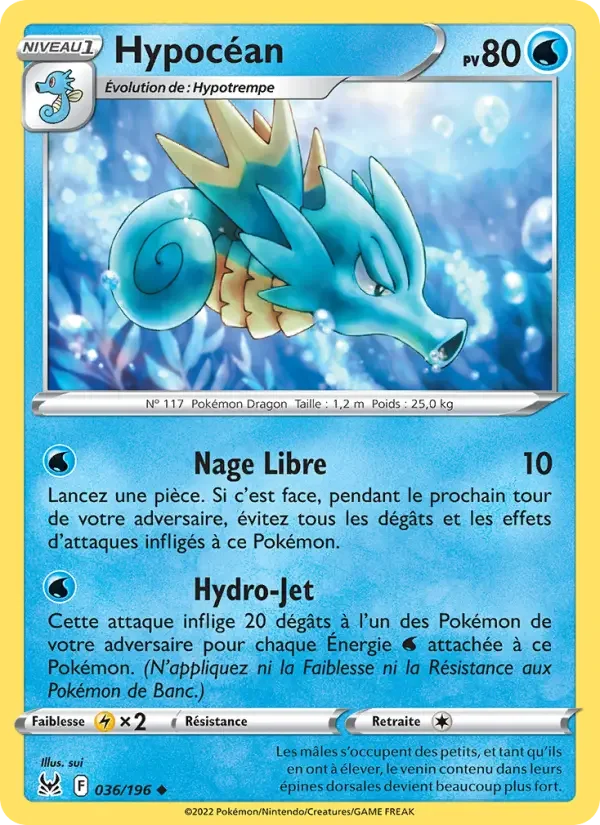 Carte Pokémon Hypocéan — Origine Perdue