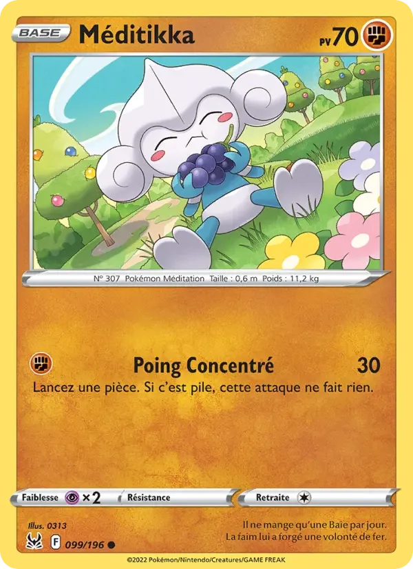 Carte Pokémon Méditikka — Origine Perdue