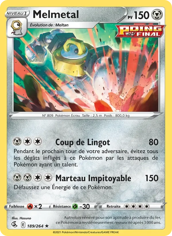 Carte Pokémon Melmetal — Poing de Fusion