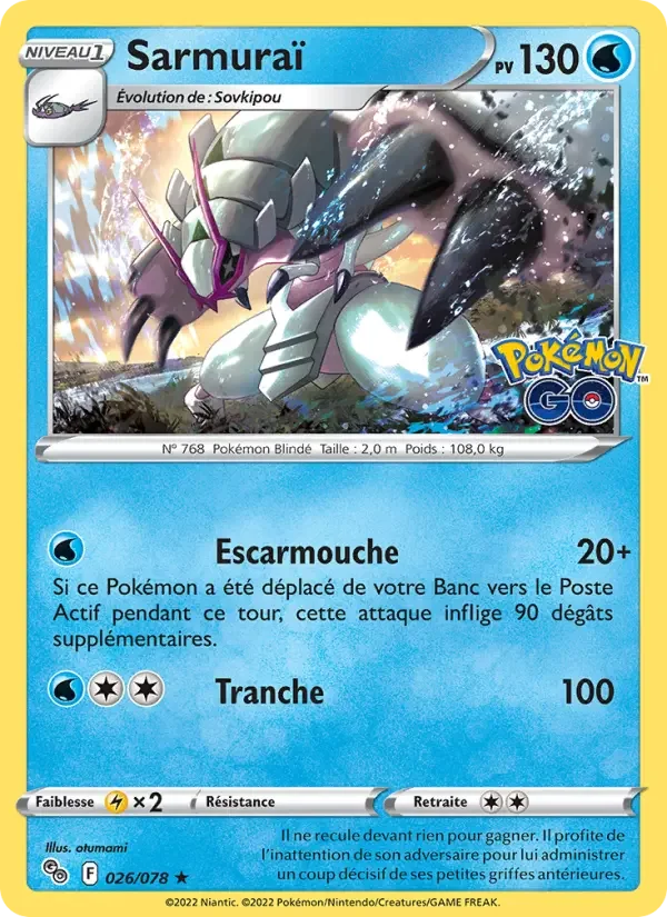 Carte Pokémon Sarmuraï — Pokémon GO