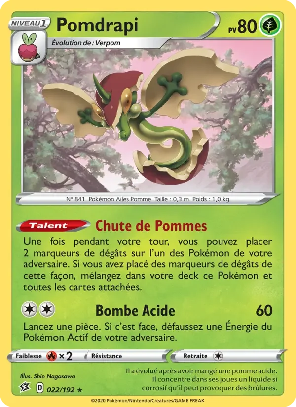 Carte Pokémon Pomdrapi — Clash des Rebelles