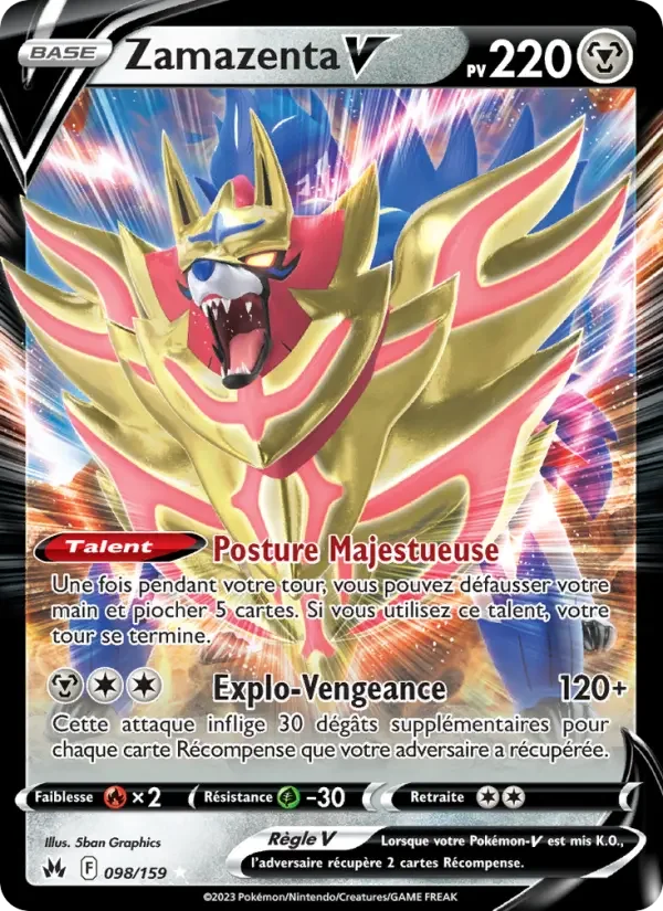Carte Pokémon Zamazenta V — Zénith Suprême