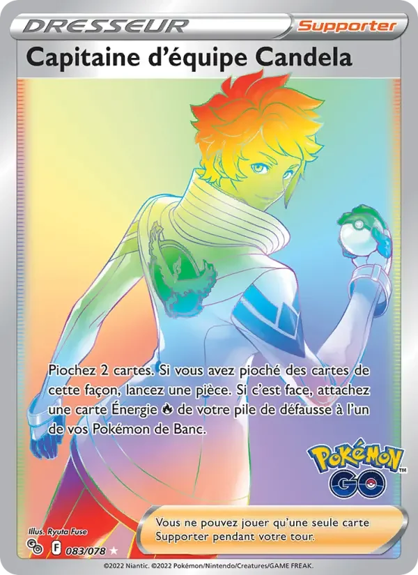 Carte Pokémon Capitaine d'équipe Candela — Pokémon GO