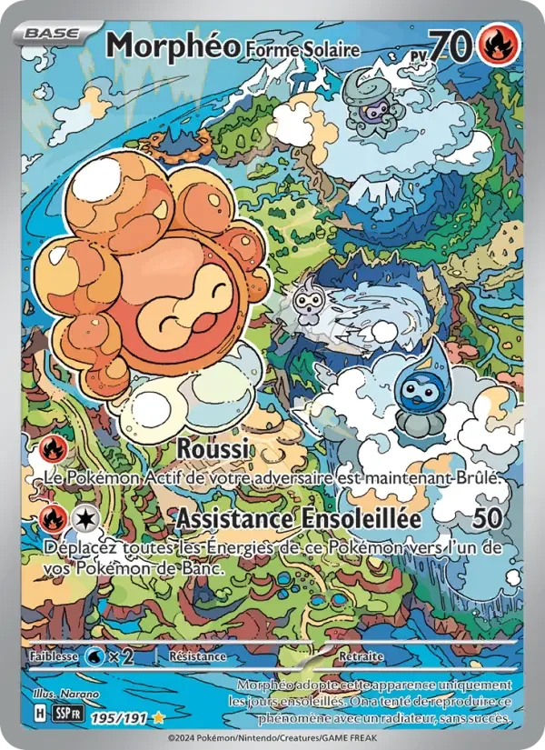 Carte Pokémon Morphéo Forme Solaire — Étincelles Déferlantes