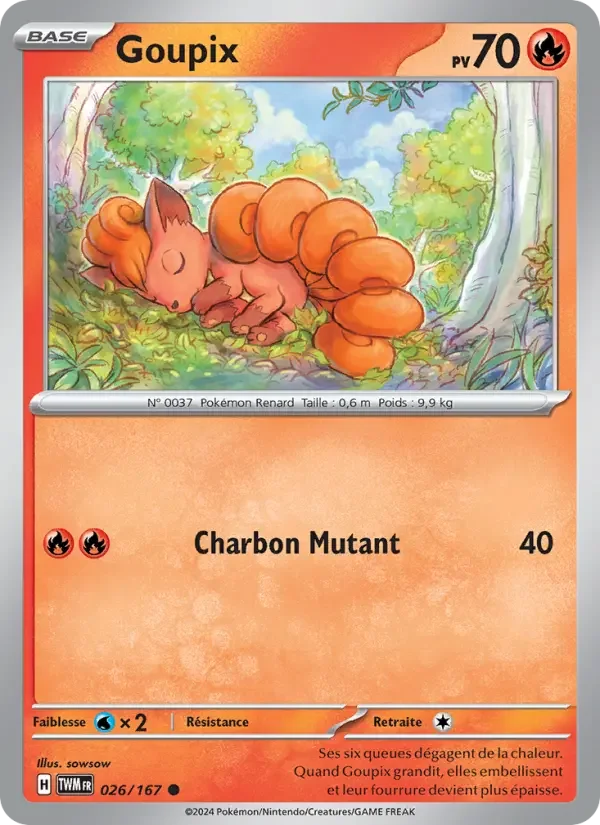 Carte Pokémon Goupix — Mascarade Crépusculaire
