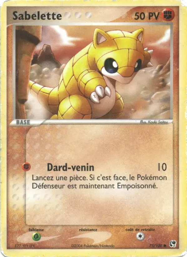 Carte Pokémon Sabelette — Tempête de Sable