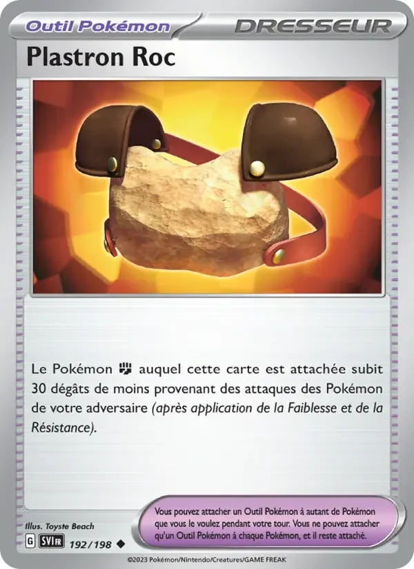 Carte Pokémon Plastron Roc — Écarlate et Violet