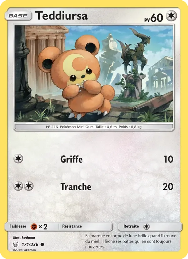 Carte Pokémon Teddiursa — Éclipse Cosmique