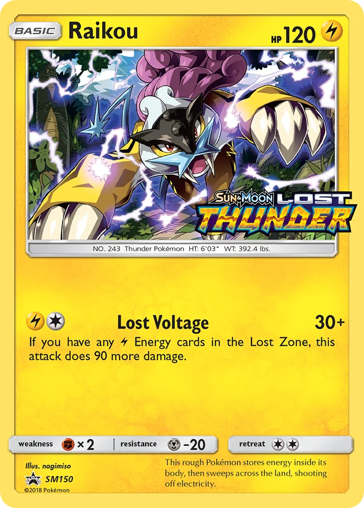 Carte Pokémon Raikou — Promos Soleil et Lune