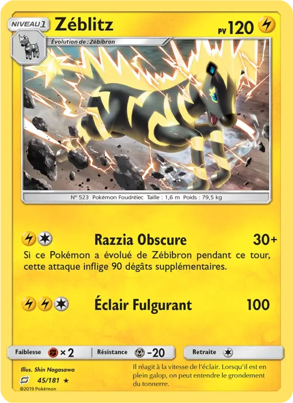 Carte Pokémon Zéblitz — Duo de Choc