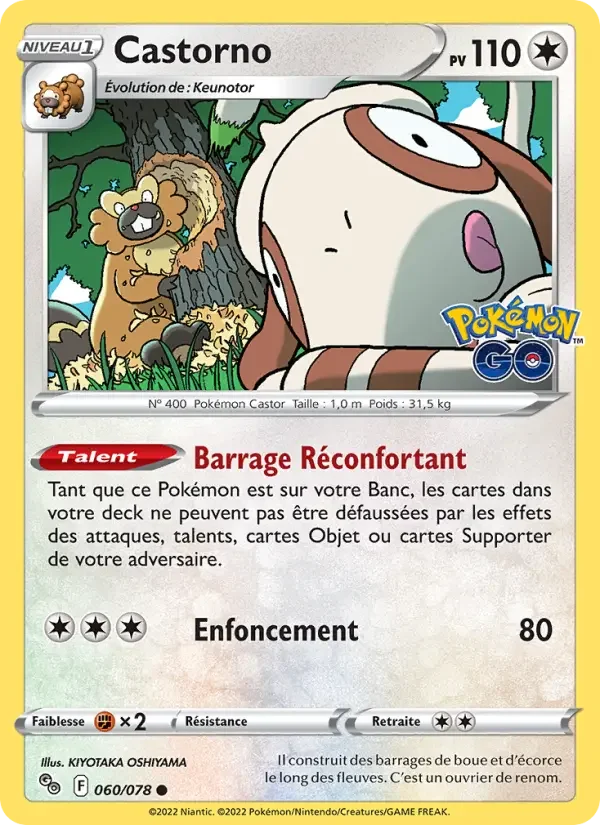 Carte Pokémon Castorno — Pokémon GO