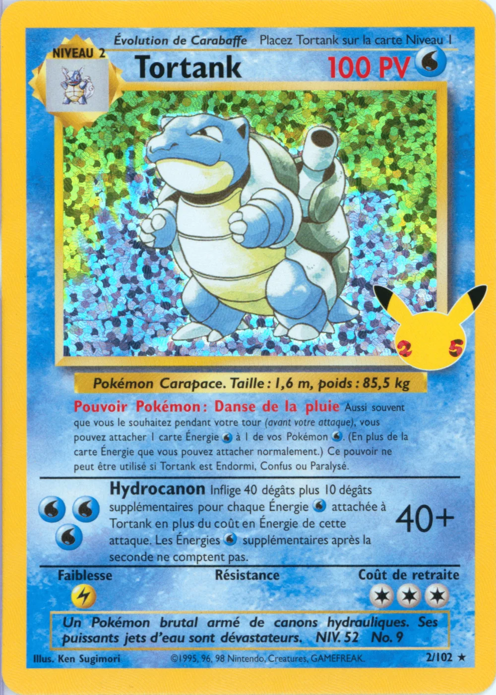 Carte Pokémon Tortank — Célébrations