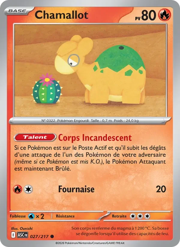 Carte Pokémon Chamallot — Héros Transcendants