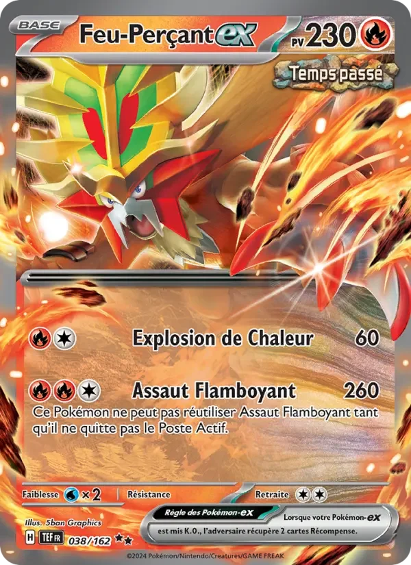 Carte Pokémon Feu-Perçant-ex — Forces Temporelles