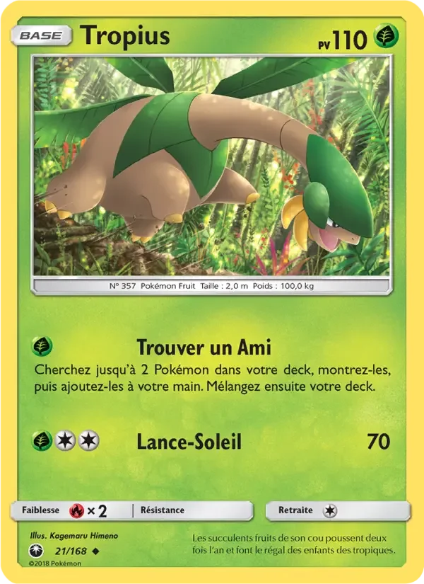Carte Pokémon Tropius — Tempête Céleste