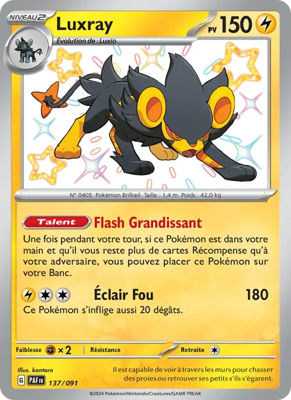 Carte Pokémon Luxray — Destinées de Paldea