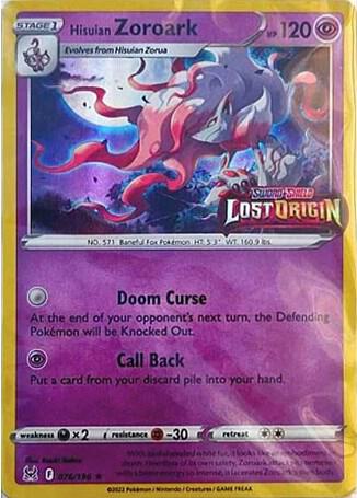 Carte Pokémon Zoroark de Hisui — Origine Perdue