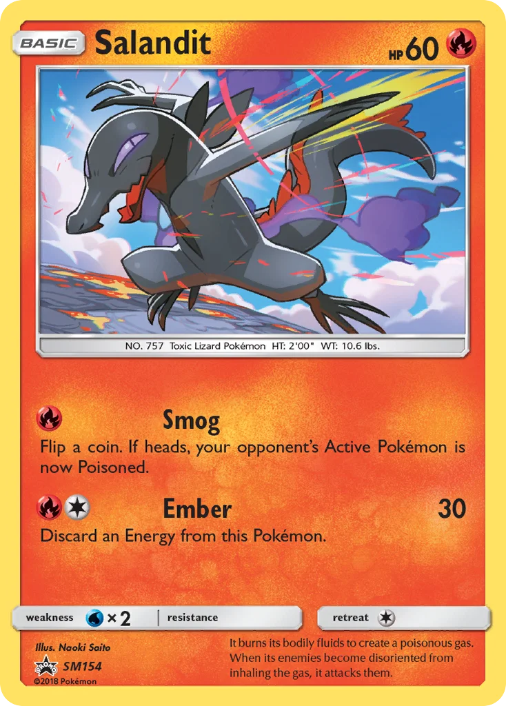 Carte Pokémon Salandit — Promos Soleil et Lune
