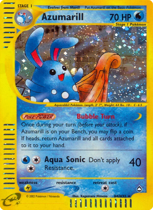Carte Pokémon Azumarill — Aquapolis