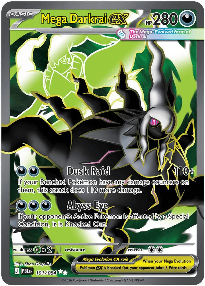Carte Pokémon Mega Darkrai ex — Nuit Noire