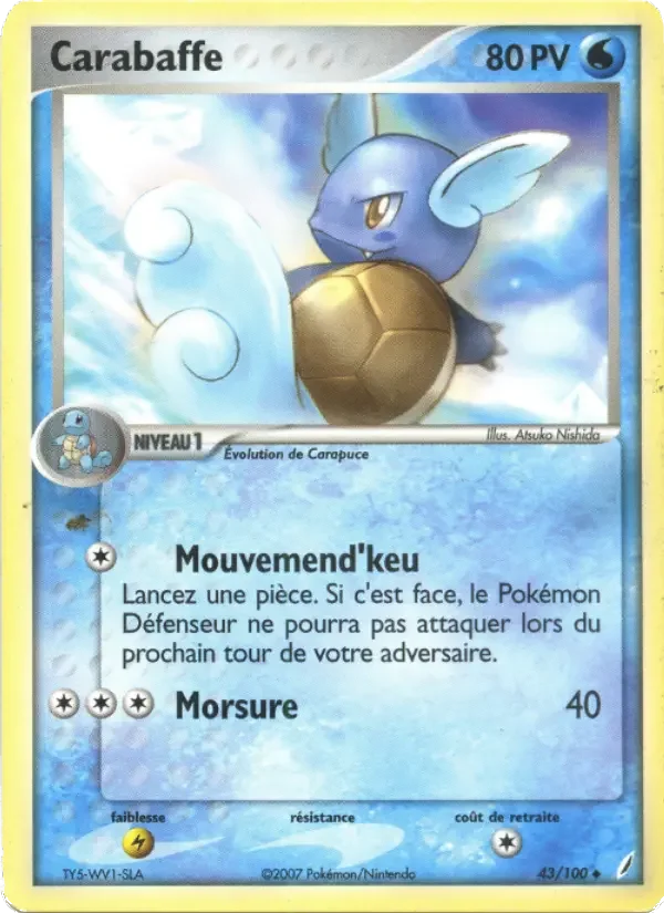 Carte Pokémon Carabaffe — Gardiens de Cristal