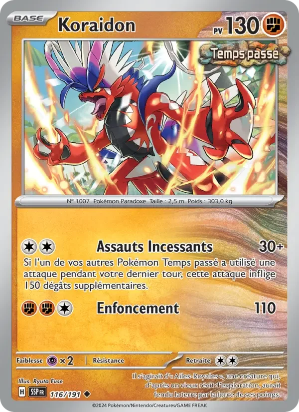 Carte Pokémon Koraidon — Étincelles Déferlantes