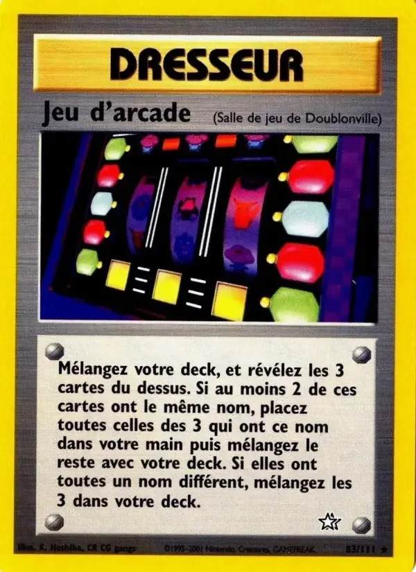 Carte Jeu d'arcade