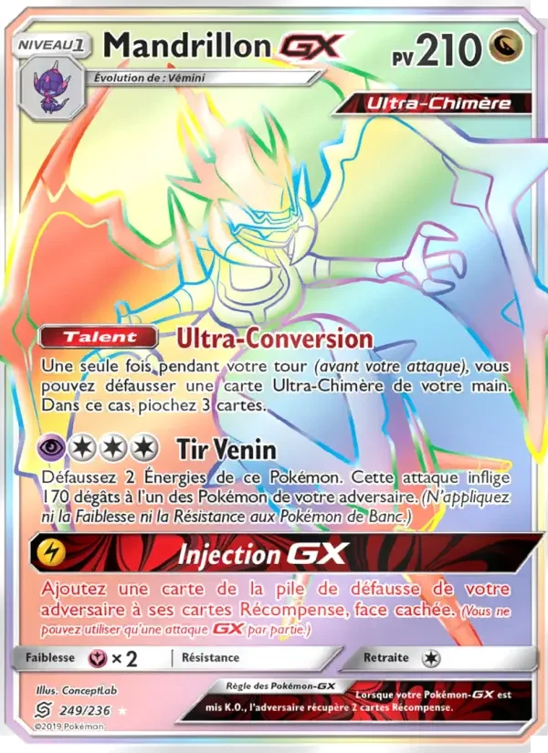 Carte Mandrillon GX