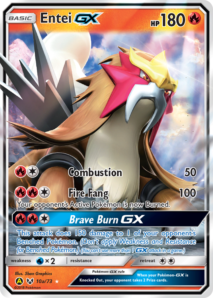 Carte Pokémon Entei-GX — Légendes Brillantes