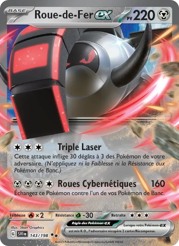 Carte Pokémon Roue-de-Fer-ex — Écarlate et Violet
