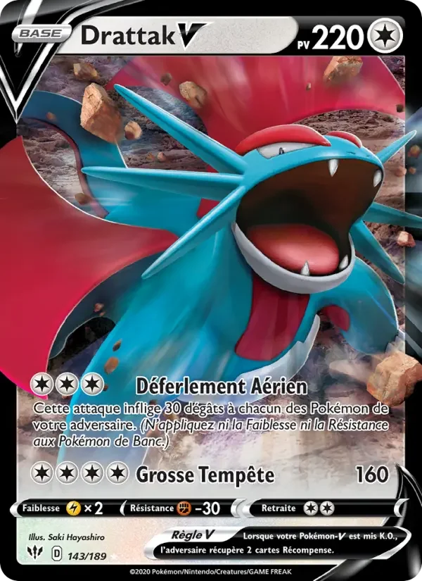 Carte Pokémon Drattak V — Ténèbres Embrasées