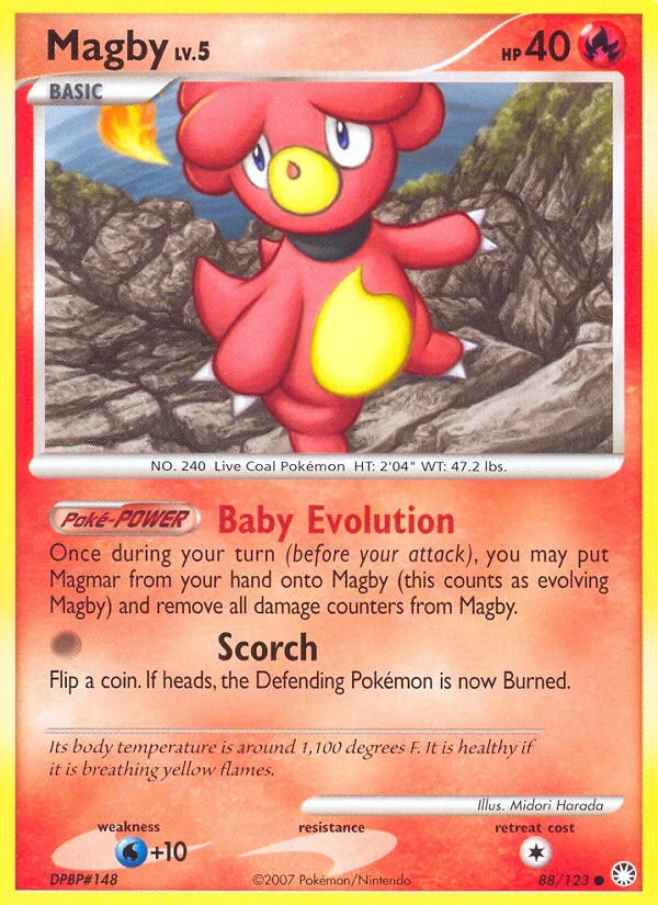 Carte Pokémon Magby — Trésors Mystérieux