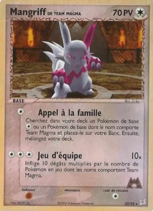 Carte Pokémon Mangriff de Team Magma — Team Magma vs Team Aqua