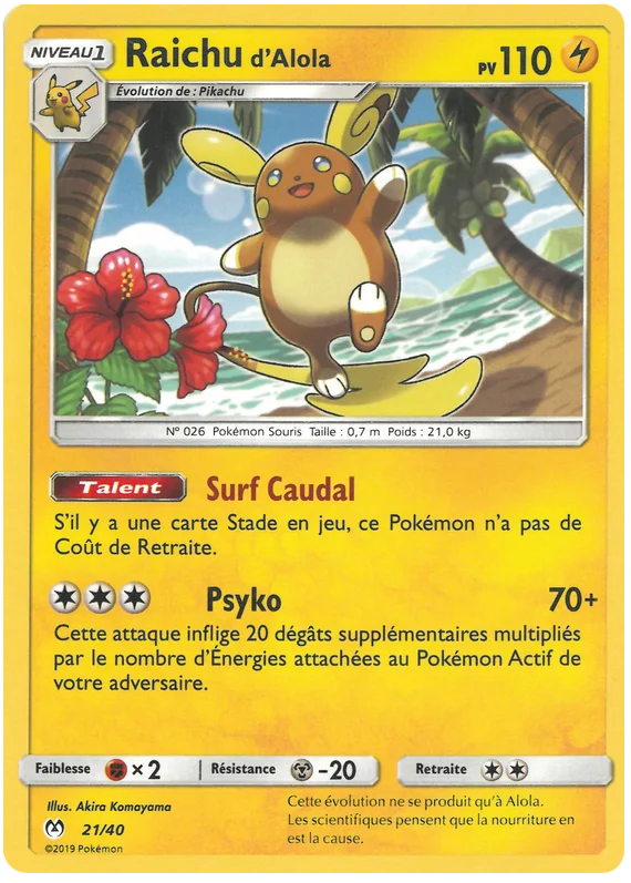 Carte Raichu d'Alola